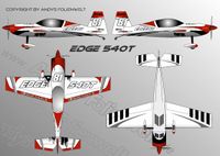 Extremeflight Edge 540 85&deg; V2 red white