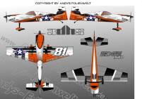 Edge 540 3DHS orange USAF